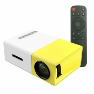 YG300Portable Projector HD 1080P Mini Video Projector Home Video Smart Projectors with Remote Control EU Plug