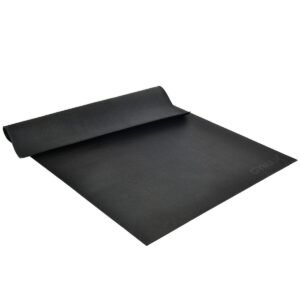 Large Yoga Mat 6′ x 4′ x 8 mm Thick Workout Mats-Black – Color: Black