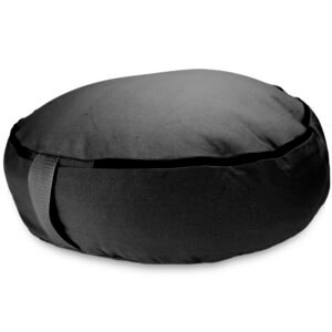 Black 18″ Round Zafu Meditation Cushion