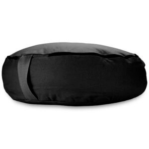 Black 18″ Round Zafu Meditation Cushion