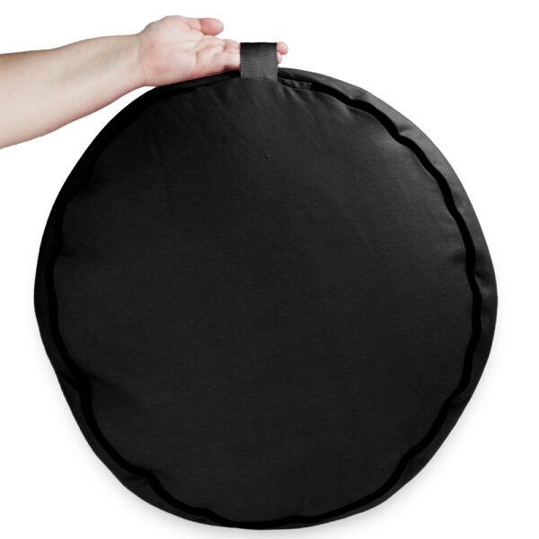 Black 18" Round Zafu Meditation Cushion - Image 4