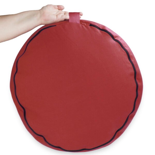 Red 18" Round Zafu Meditation Cushion - Image 4