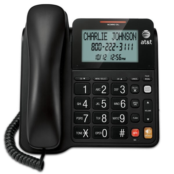 Corded Speakerphone with Display - BLACK