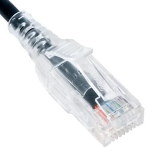 Patch cord cat 6 slim clear sr 25pk 3ft