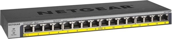 16 Port PoE Plus Gigabit Unmngd