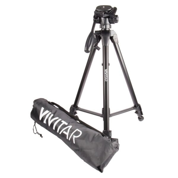 Vivitar VIV-VPT-3662 Professional Tripod with 3-Way Fluid Pan Head (62 Inches) - Image 2