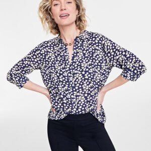 Women’s Button-Front Crepe Shirt