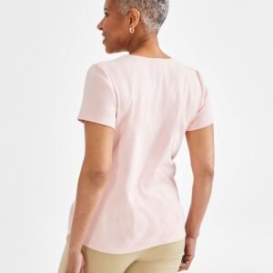 Women’s Cotton Short-Sleeve Scoop-Neck Top, XS-4X