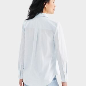 Women’s Printed Cotton Poplin Button-Up Shirt