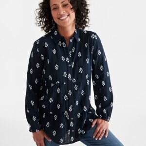 Women’s Printed Tiered Tunic Shirt